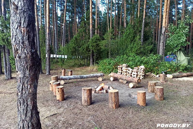 Подготовленная закатная поляна на Ислочи.