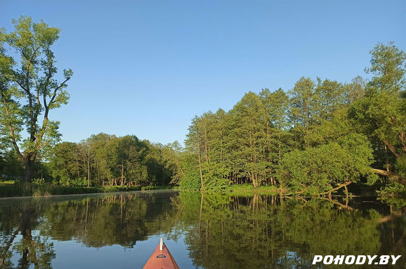 Вечерний сплав на байдарках по Минску.