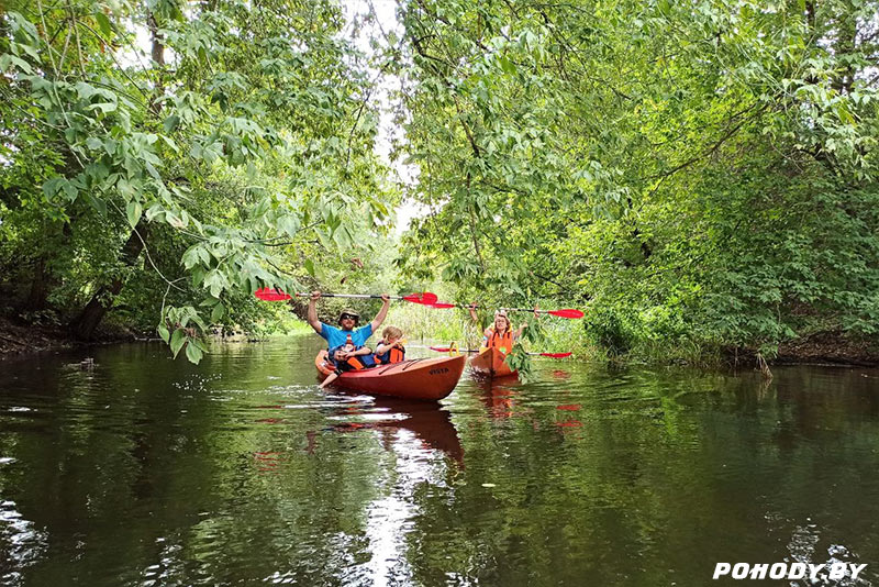 Сплав на байдарках с детьми по Титовке.